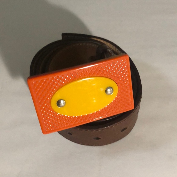 Miu Miu Brown leather belt